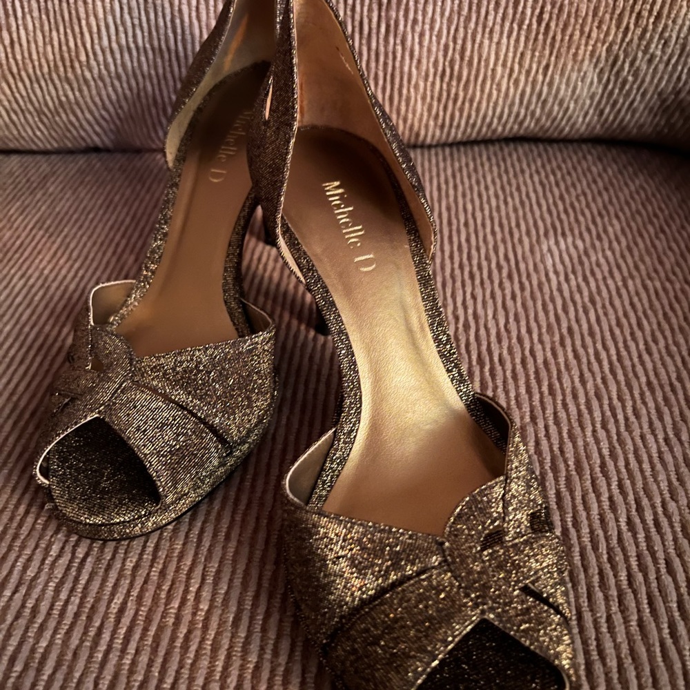 Michelle D - gold heels